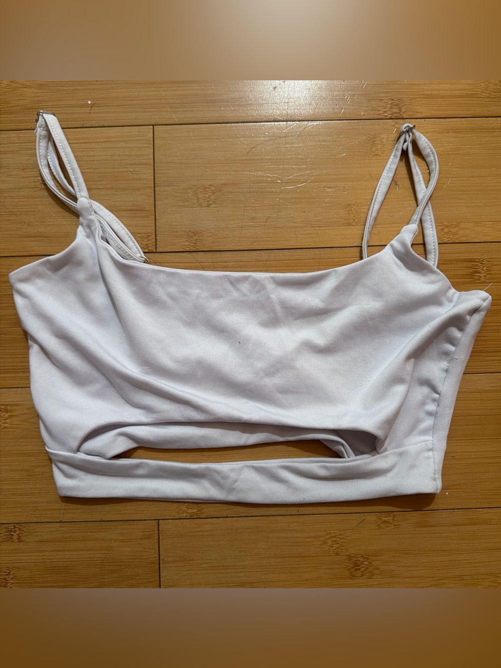 White One-Shoulder Bikini Top